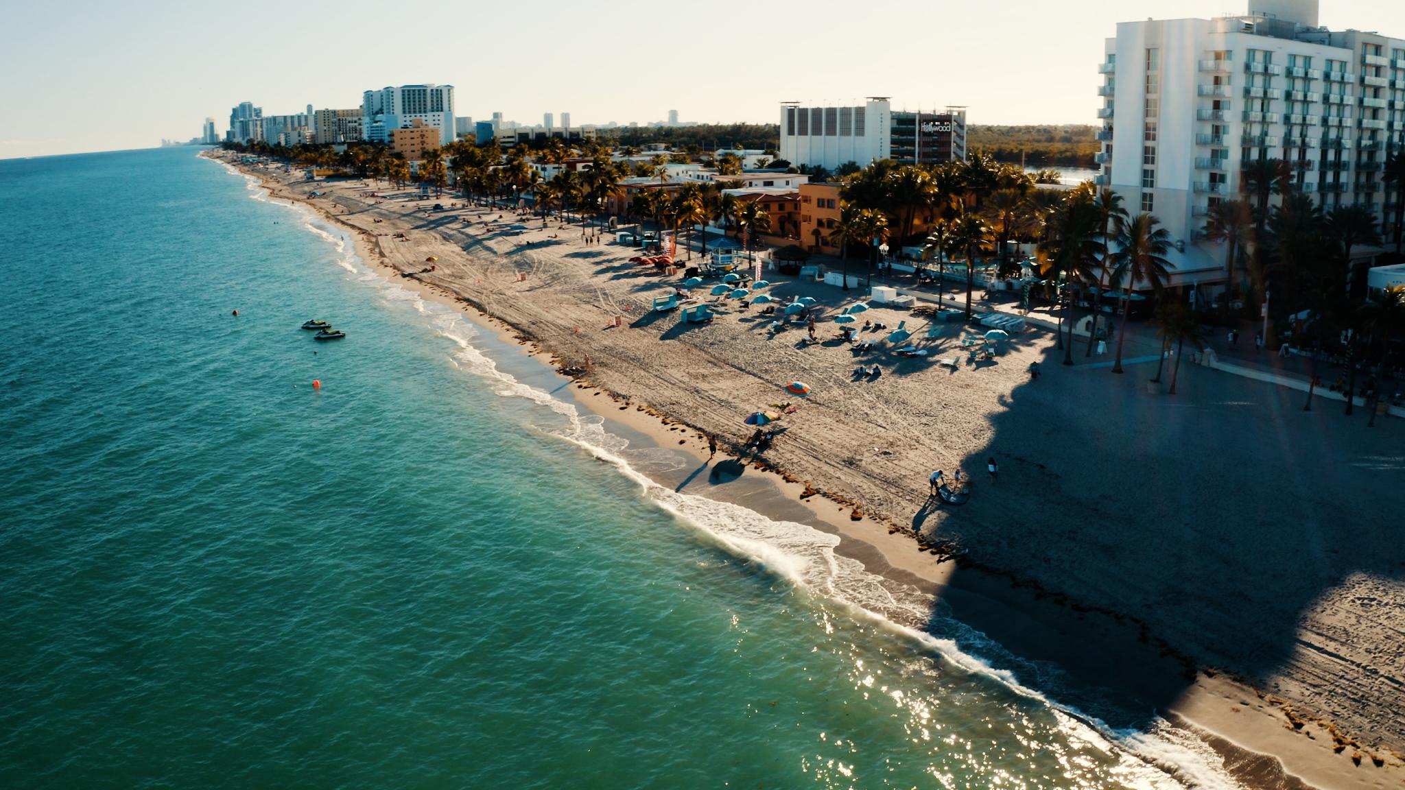 Hollywood Beach Boardwalk Biking